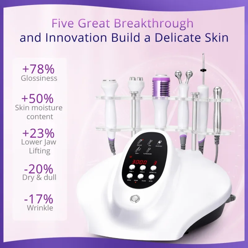 5 in 1 Ultrasonic Professional Microcurrent Facial Machine
